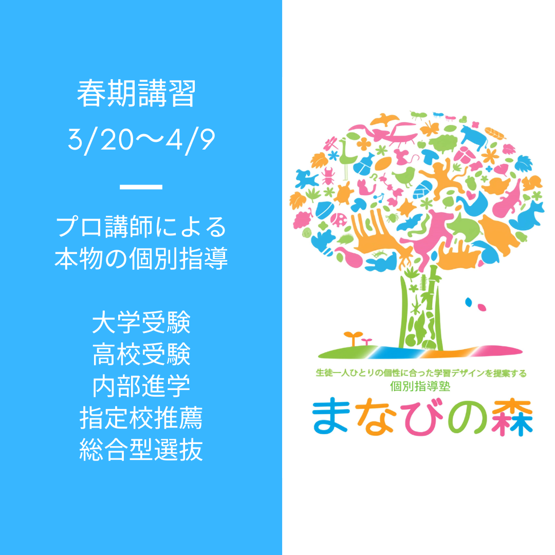 杉並区・世田谷区で個別指導塾の春期講習をお探しなら｜京王井の頭線富士見ヶ丘の個別指導塾まなびの森
